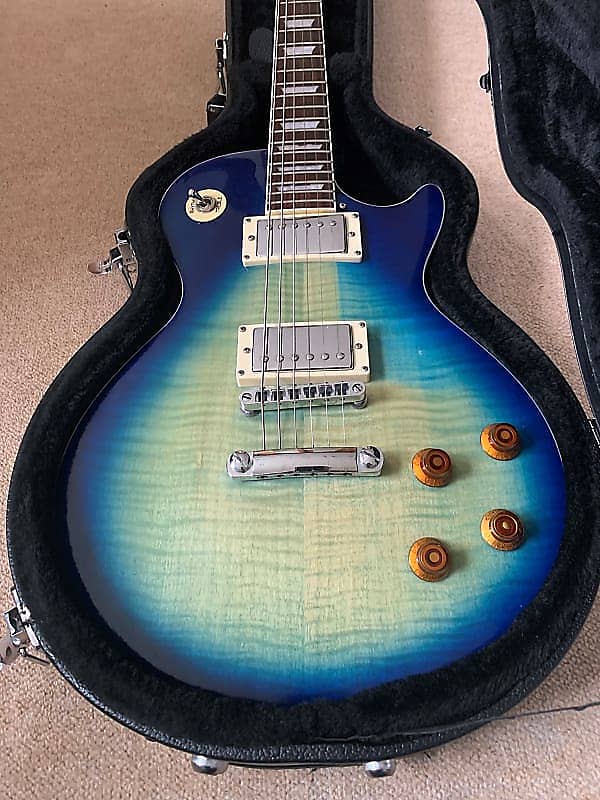 Epiphone Les Paul Standard in Blue Burst 2008 - Image 14