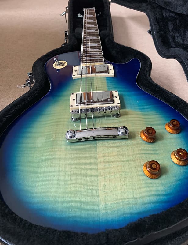 Epiphone Les Paul Standard in Blue Burst 2008 - Image 3
