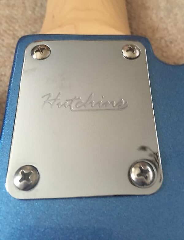 Hutchins  Thunderbolt bass guitar First Edition in Metalic Blue - Image 14