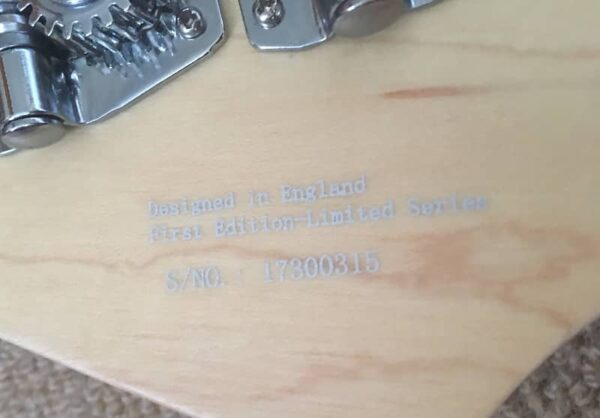 Hutchins  Thunderbolt bass guitar First Edition in Metalic Blue - Image 9