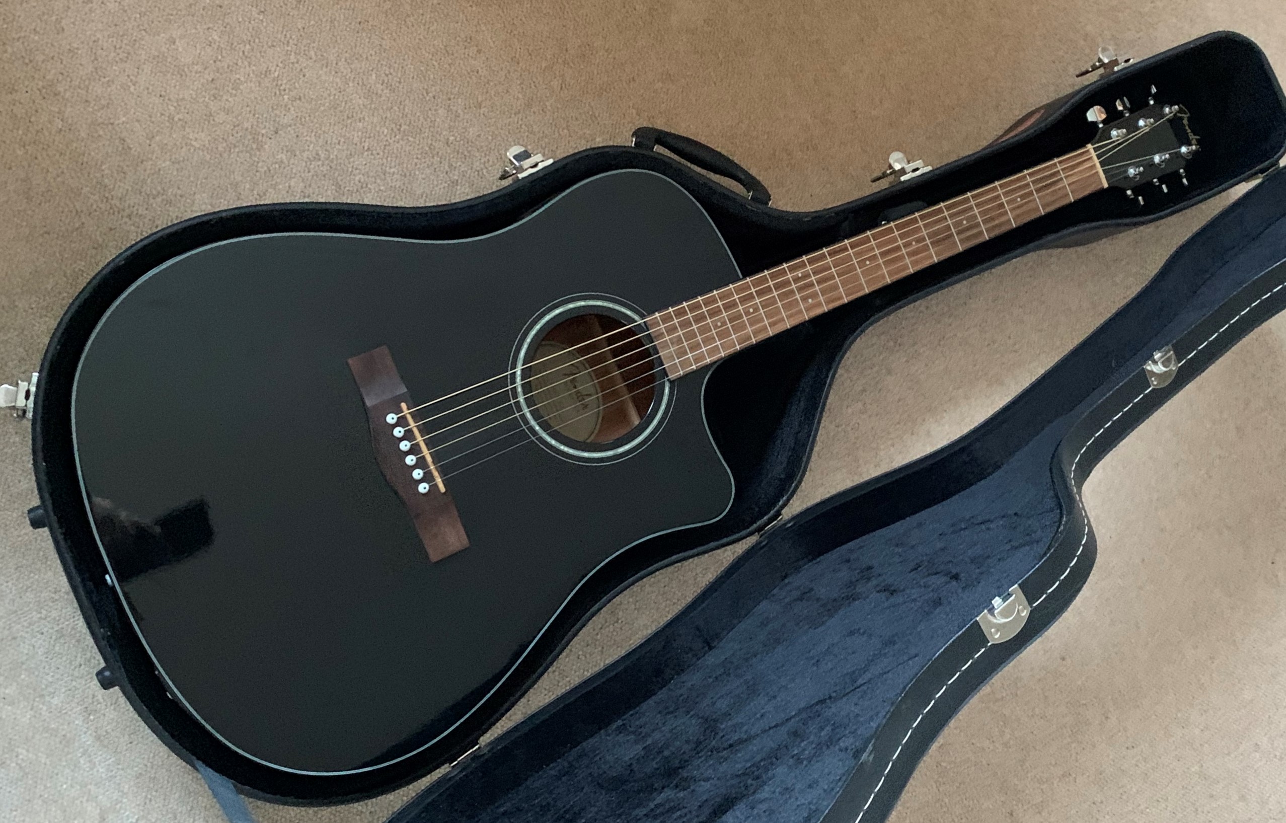 Fender CD-60SCE Dreadnought Electro Acoustic, Black