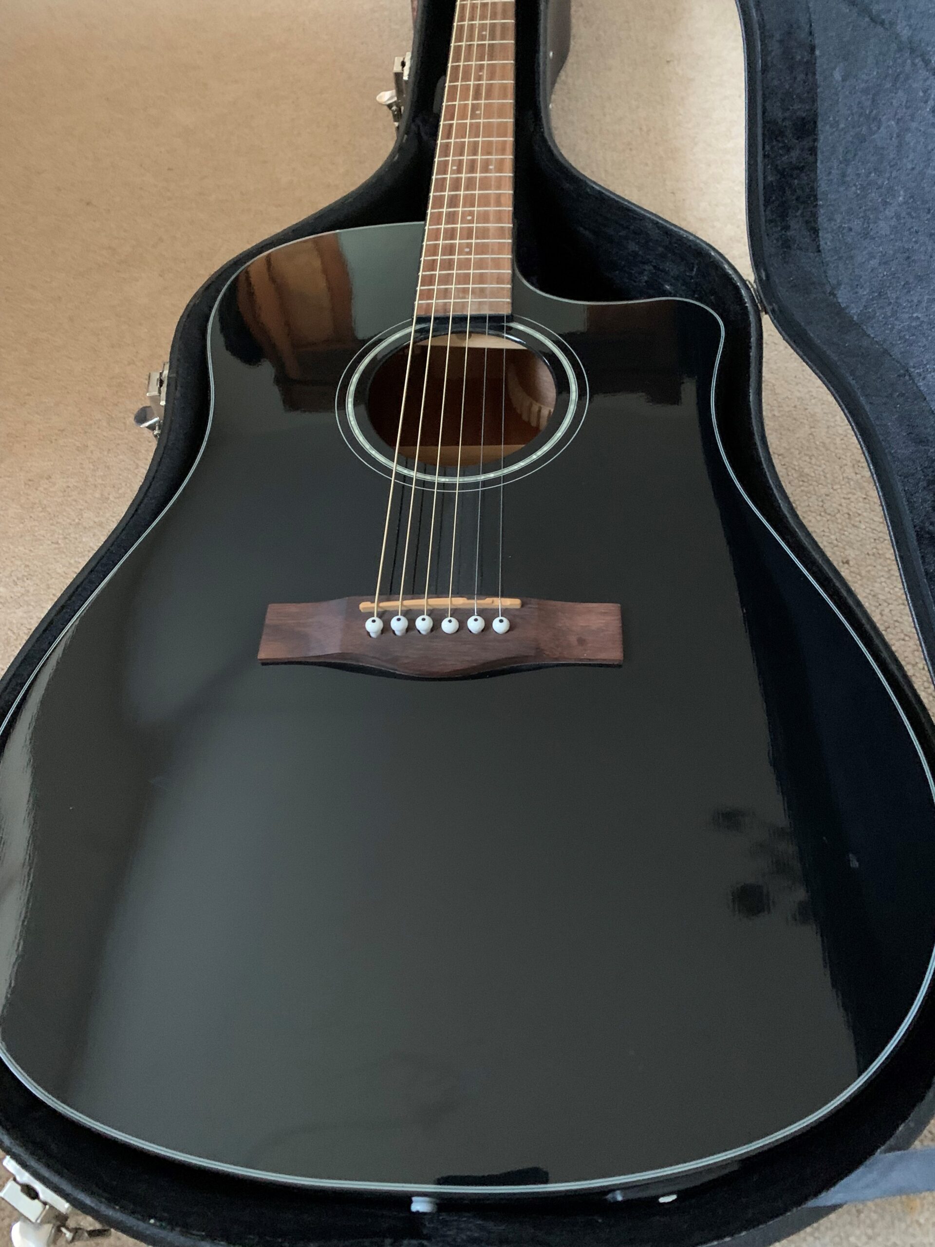 Fender CD-60SCE Dreadnought Electro Acoustic, Black - Image 2