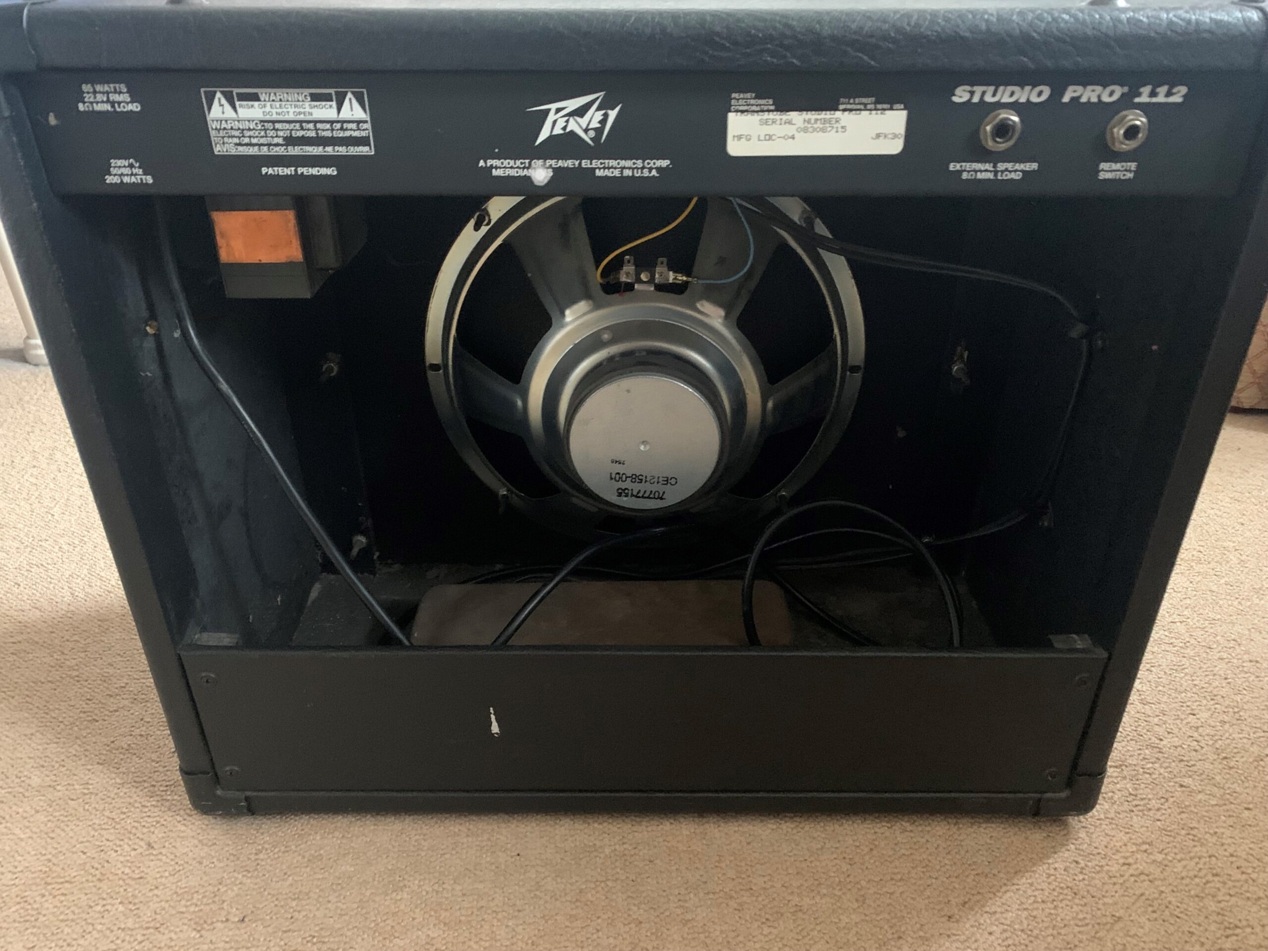 Peavey Studio Pro 112 65Watt Guitar Combo Rock Stock Stores