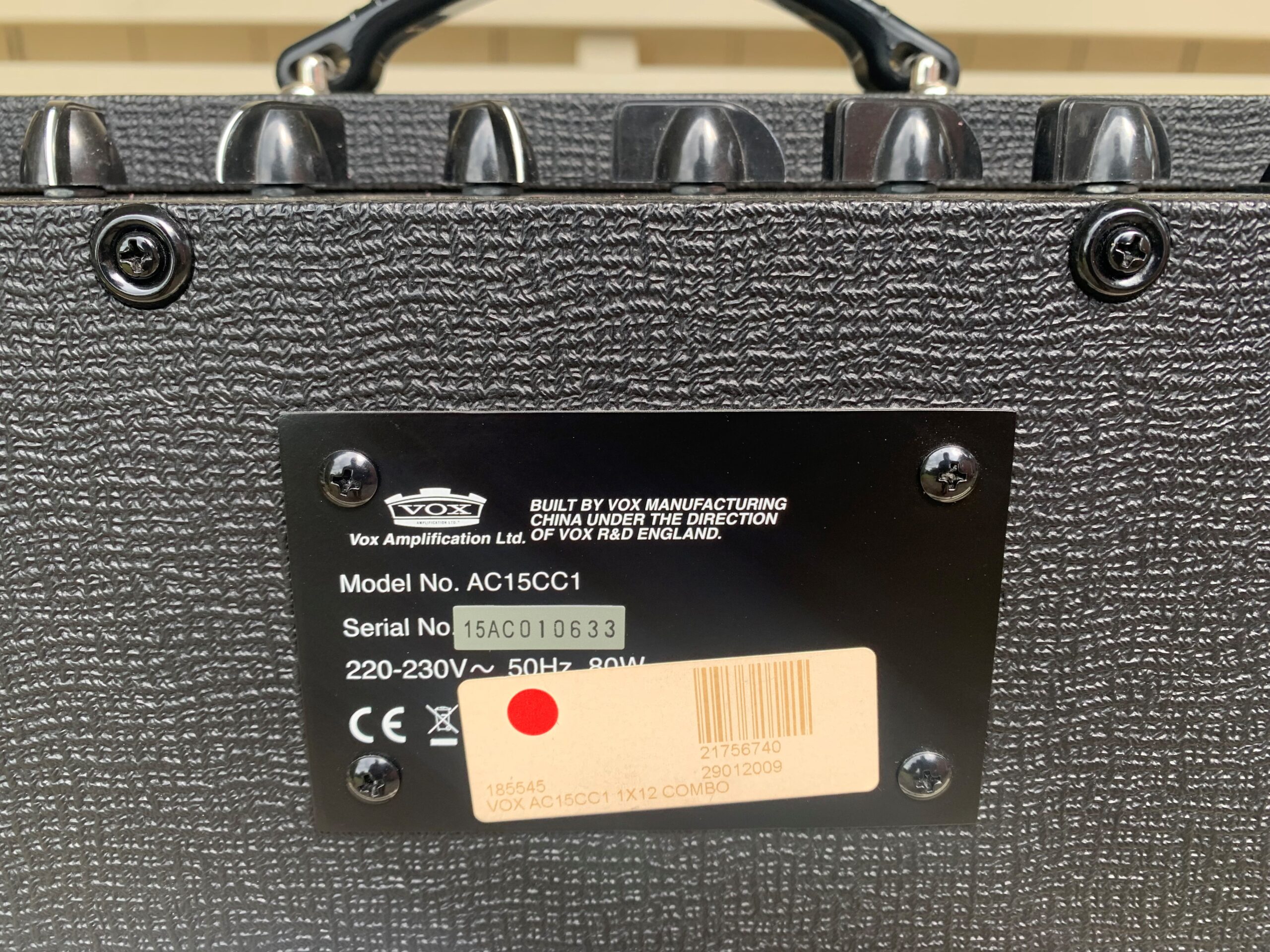 VOX AC15C1 Custom Guitar Valve Combo Amp - Image 7