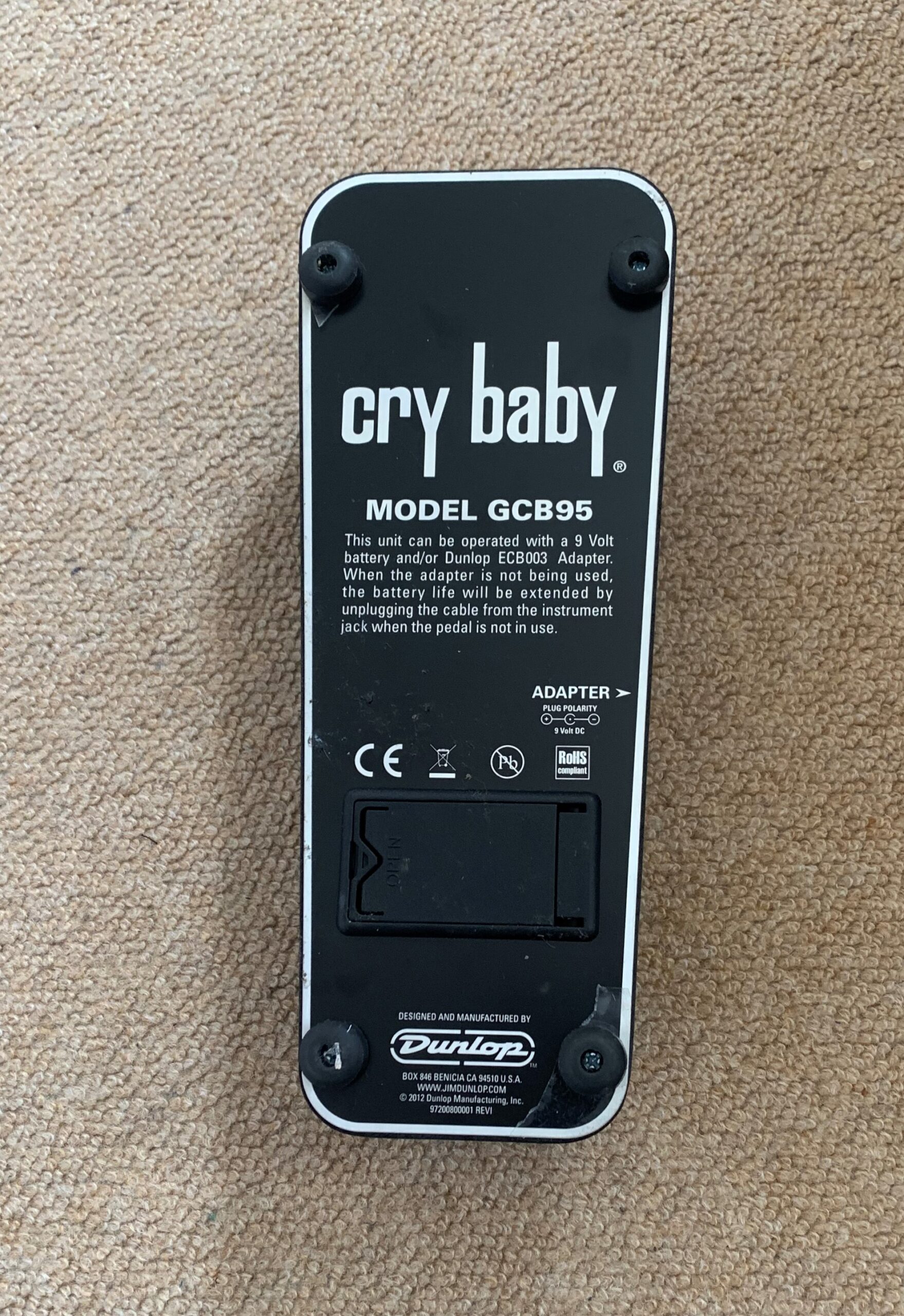 Dunlop GCB95 Cry Baby Original Wah Pedal Rock Stock Stores