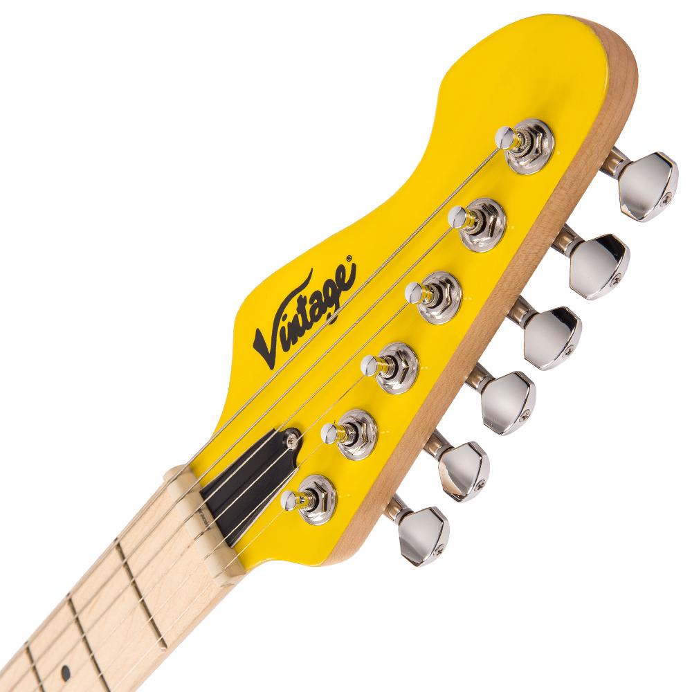 Vintage V6M24 ReIssued Electric Guitar ~ Daytona Yellow - Image 7