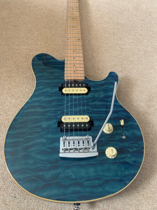 Sterling by Music Man AX3FM Axis Flame Maple Sub, Neptune Blue