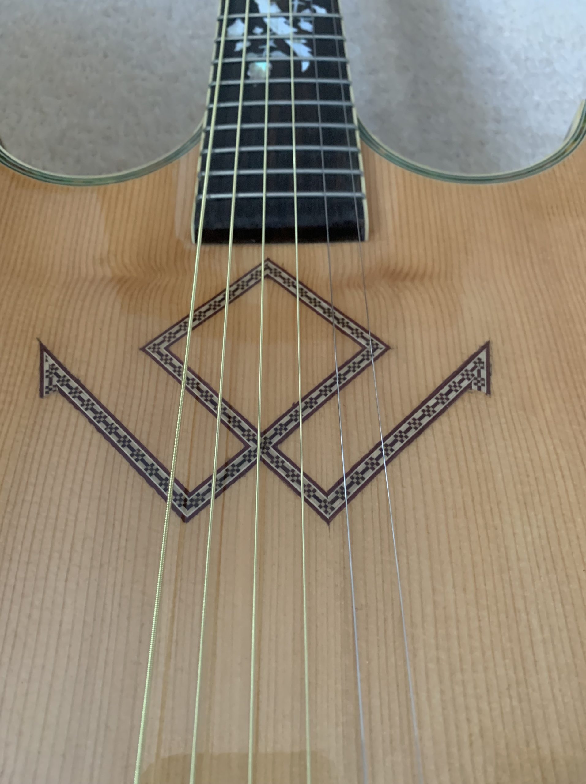 Shelby Electro Acoustic Guitar Hidden Sound Holes Circa 1960s USA - Image 3