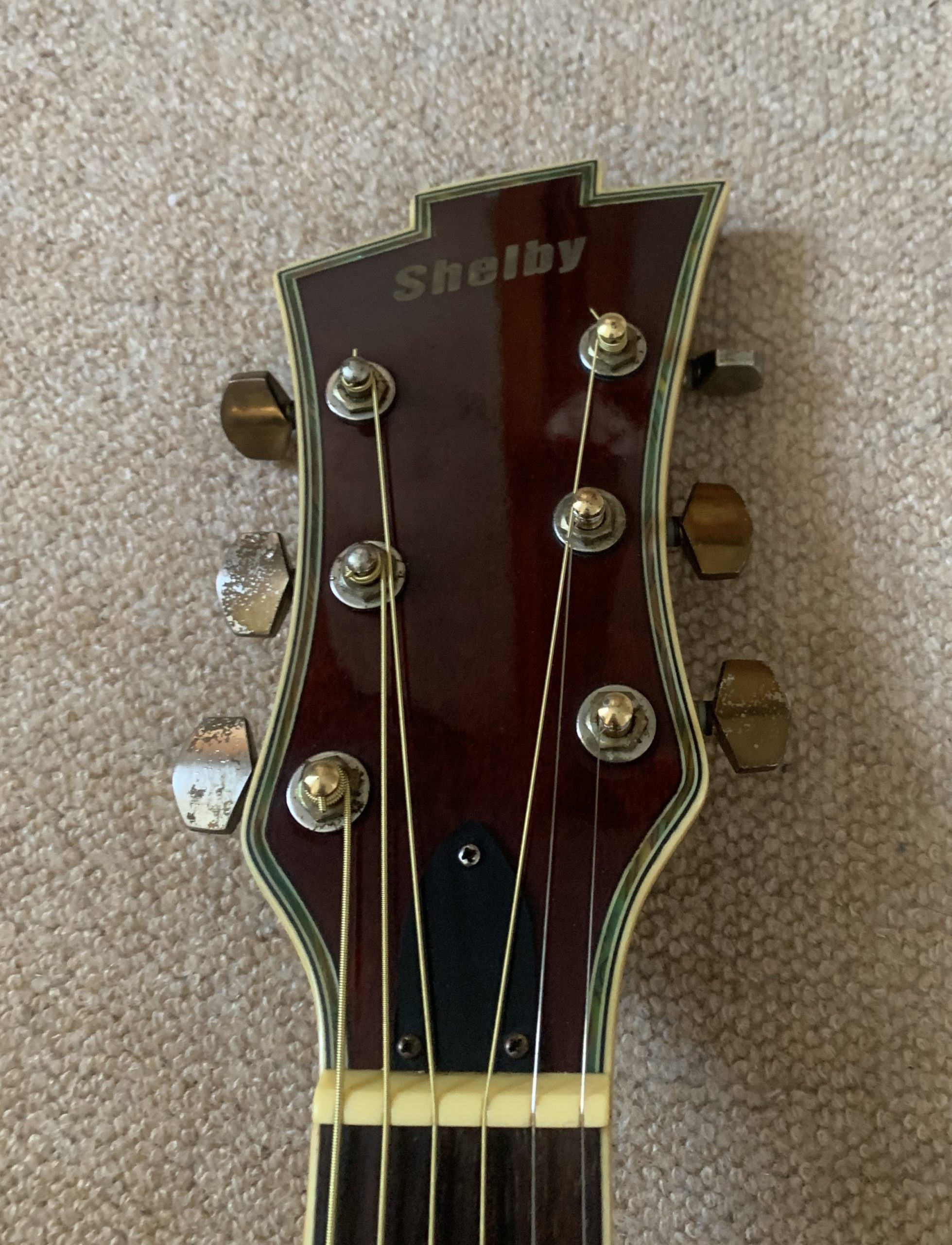 Shelby Electro Acoustic Guitar Hidden Sound Holes Circa 1960s USA - Image 6