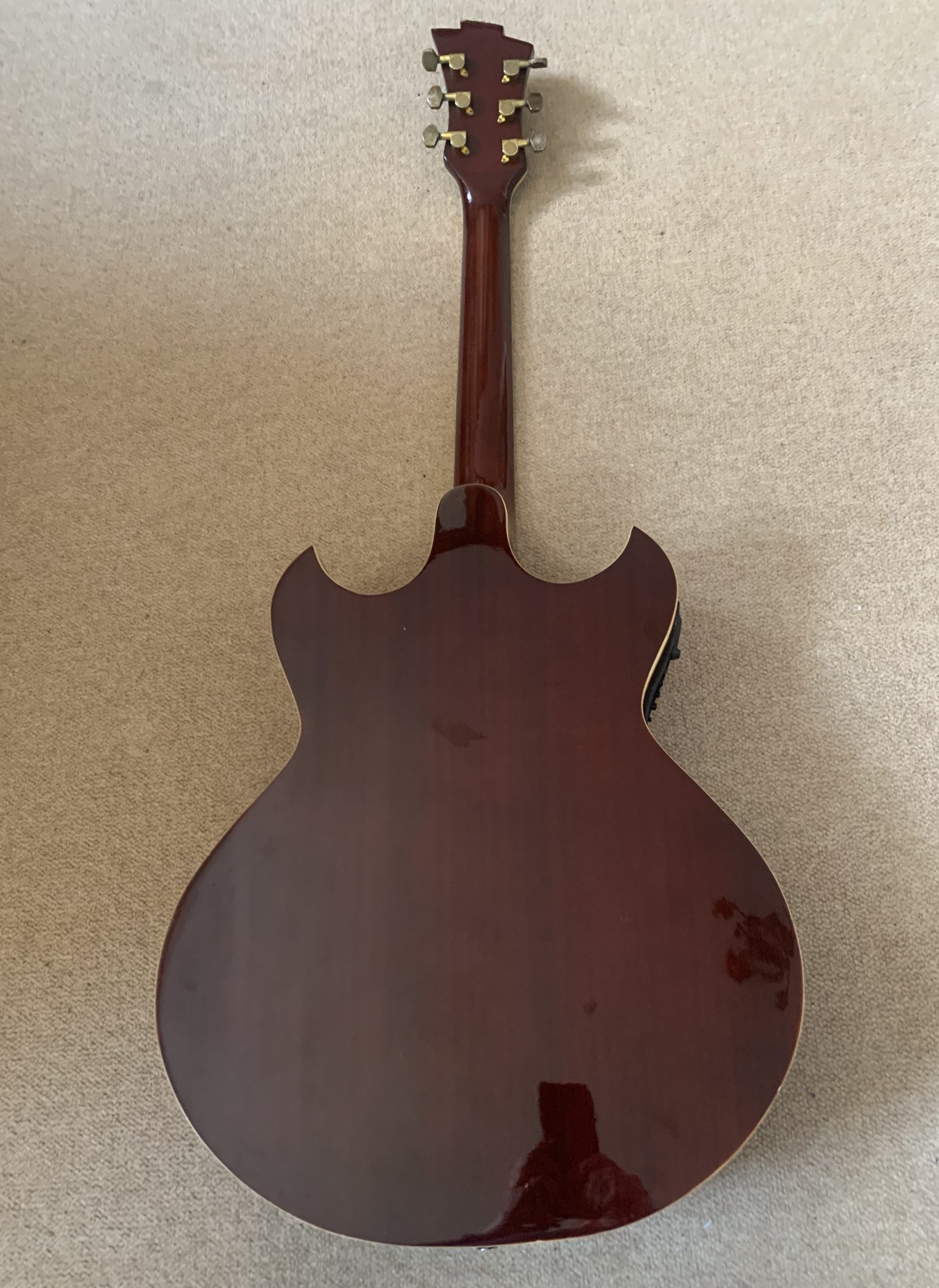 Shelby Electro Acoustic Guitar Hidden Sound Holes Circa 1960s USA - Image 11
