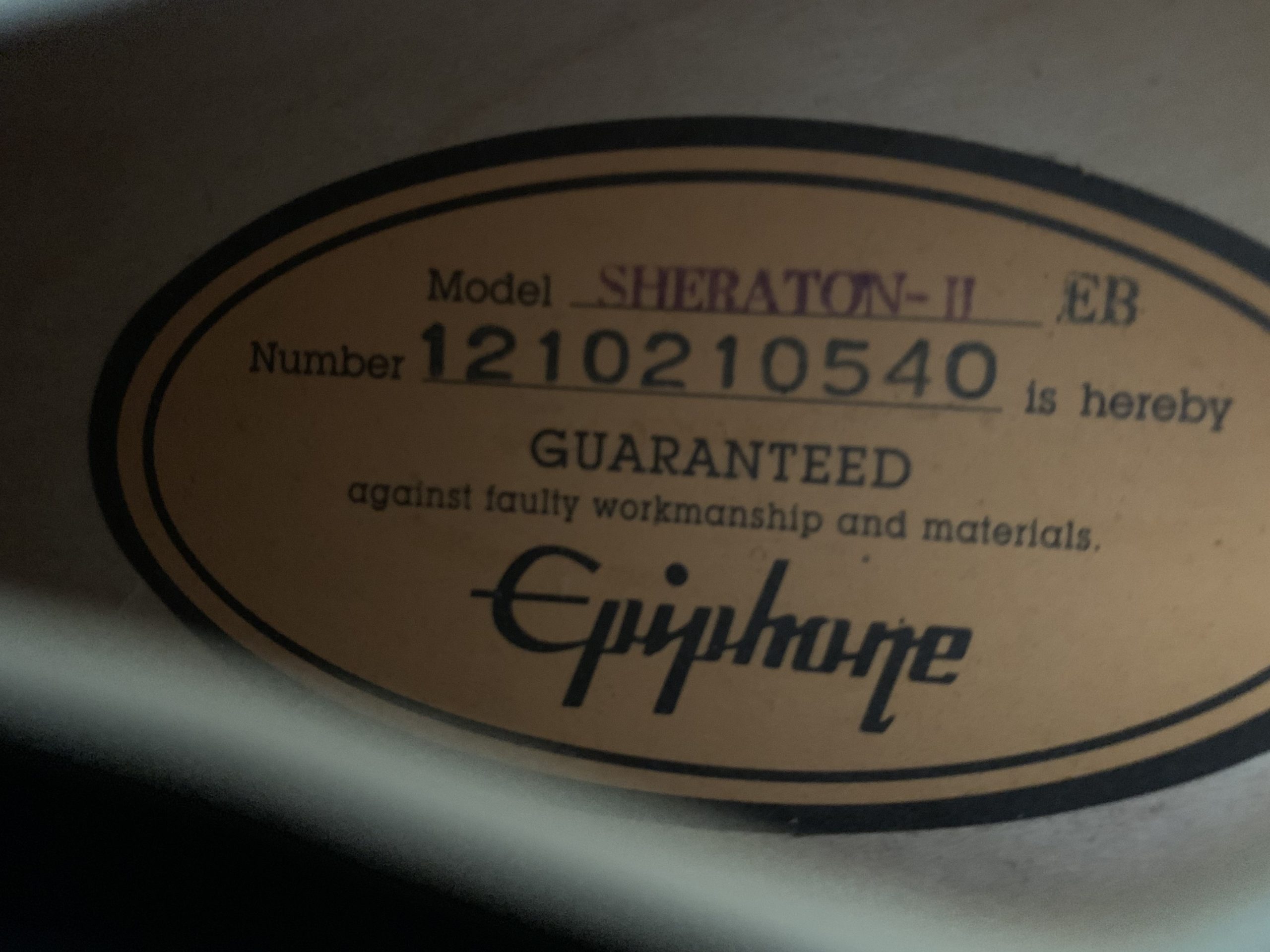 EPIPHONE SHERATON-II PRO, EBONY 2012 - Image 5