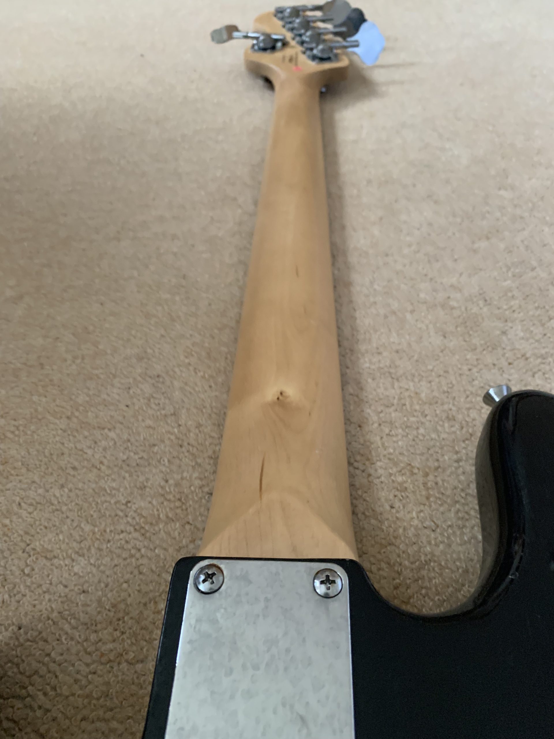 Vintage V495 Coaster Series 5 String Bass, Boulevard Black - Image 9