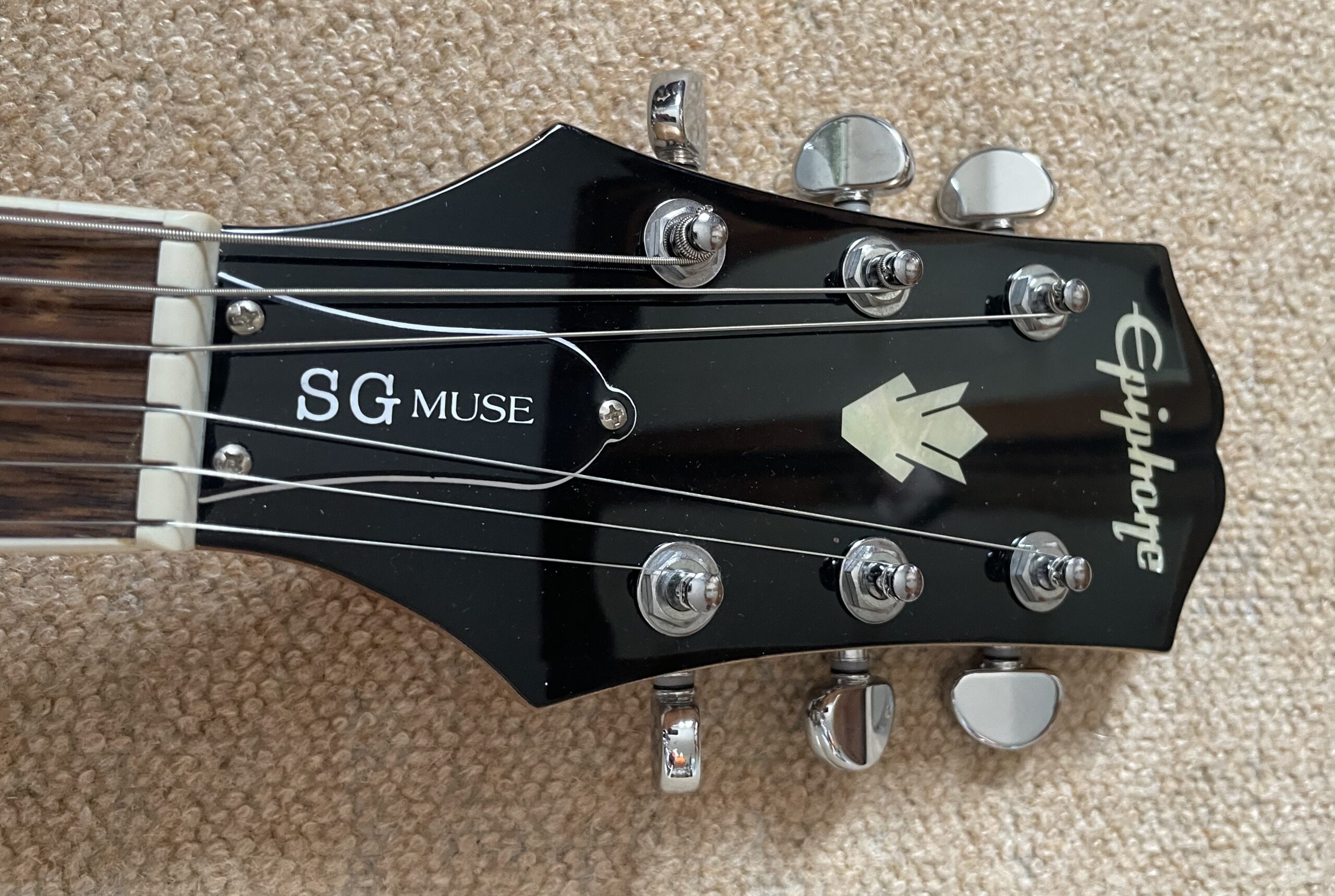 Epiphone SG Muse Electric Guitar, Smoked Almond Metallic(Gold) - Image 4
