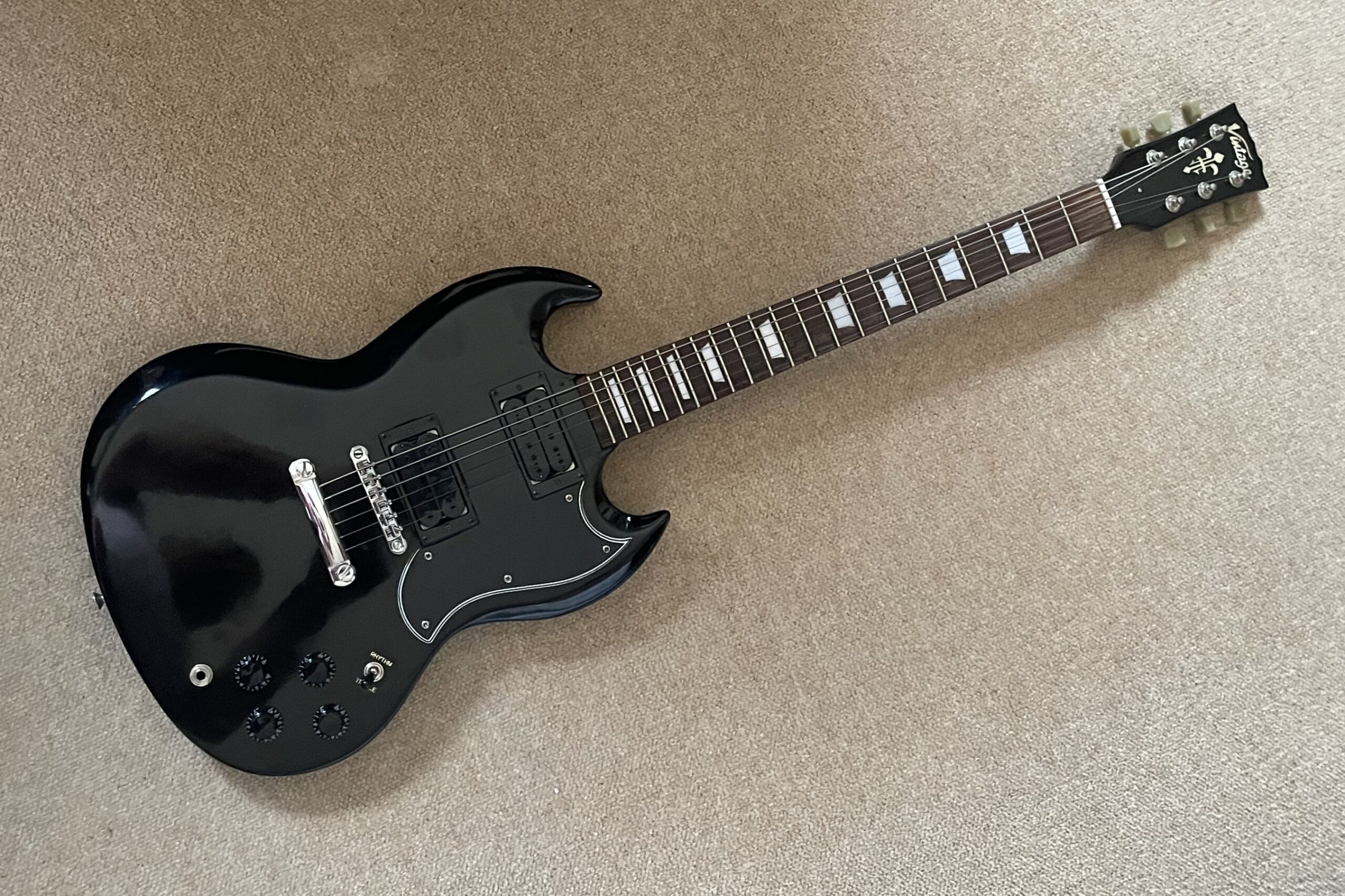 Vintage VS6 ReIssued Electric Guitar ~ Boulevard Black