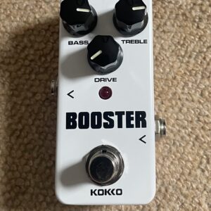 KOKKO FBS2 Mini Booster Pedal, Aluminum Alloy, True Bypass, 2 Band EQ, for Electric Guitar Musicians