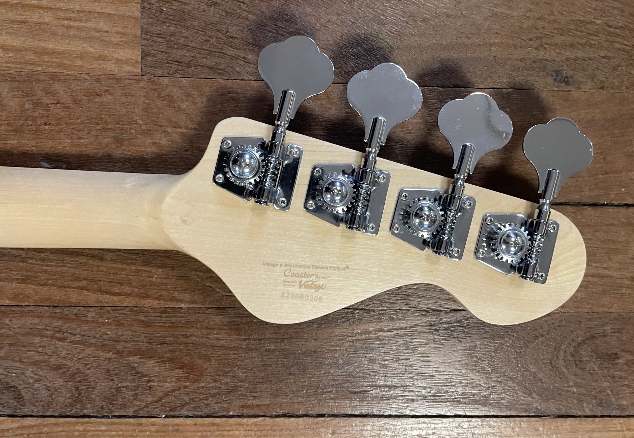 Vintage V40 Coaster Bass Guitar Black Left Handed - Image 9